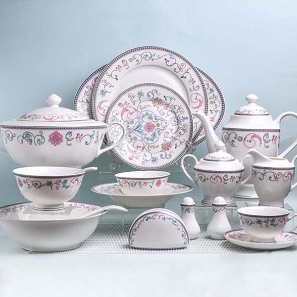 GLANCE Premium dinner set of 60 PC Bone china Floral England des